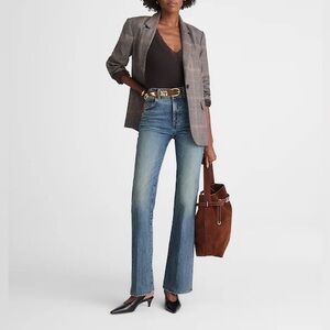 Madewell sz 28 The Vintage Flare Jean Blue Denim high-rise rigid stretch